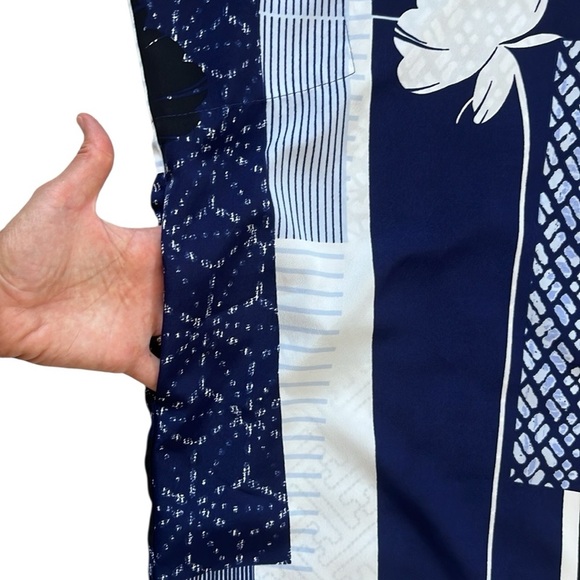 NATORI Kabuki Zip Caftan in Mixed Print Size Medium - Picture 14 of 15